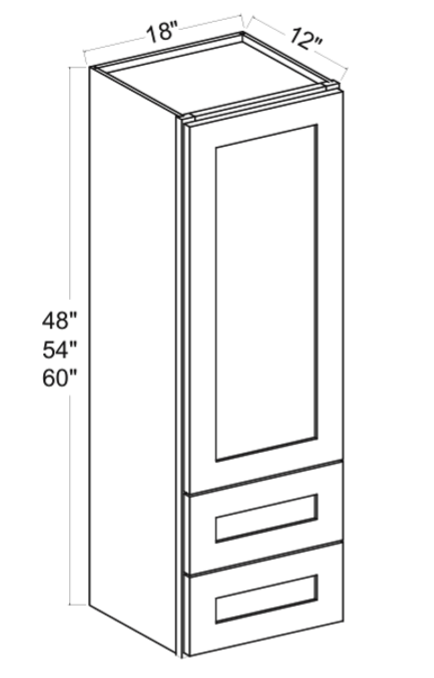 Wall With Drawer Cabinet, iron black