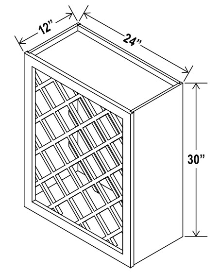 Wall Wine Rack Cabinet, charleston white