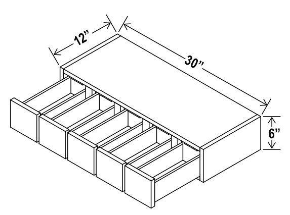 Wall Spice Drawer, shaker gray